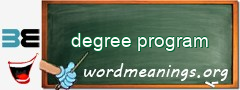WordMeaning blackboard for degree program